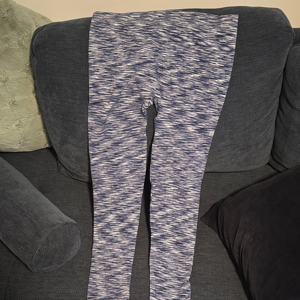 Women’s fleece lined Marled Blue Active Leggings